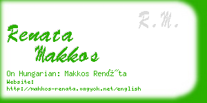 renata makkos business card